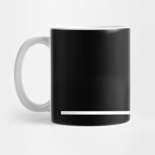 LESS IS MORE minimal design (horizontal white version) Mug